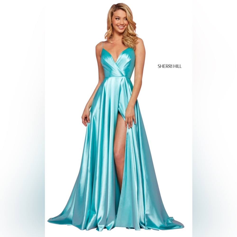 Sherri Hill blue prom dress